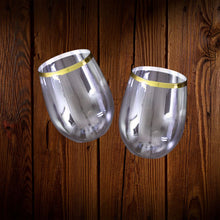 Cargar imagen en el visor de la galería, Copa plástica sin pie con borde dorado. Unidad