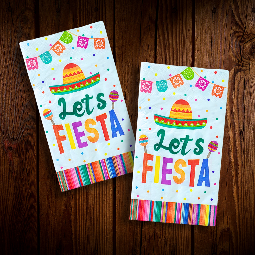 Let's Fiesta Mexicano. Servilletas rectangulares. 10 Unid.