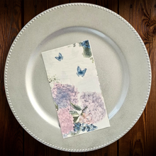 Cargar imagen en el visor de la galería, Servilleta Rectangular diseño hortensias. 8 Unid.
