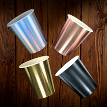 Cargar imagen en el visor de la galería, Vasos de cartón. Colores metálicos. 9onz. 10 Unid.
