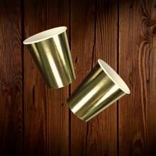 Cargar imagen en el visor de la galería, Vasos de cartón. Colores metálicos. 9onz. 10 Unid.
