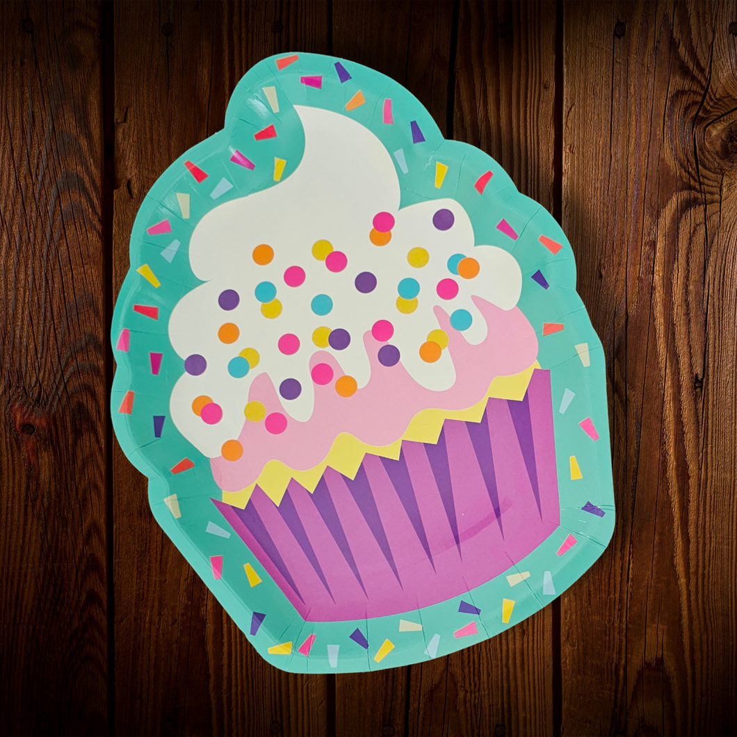 Cupcake blanco-morado . Plato Principal. 10 Unid.
