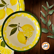 Cargar imagen en el visor de la galería, Limones con bordes de cuadros. Plato Postre. 10 Unid.
