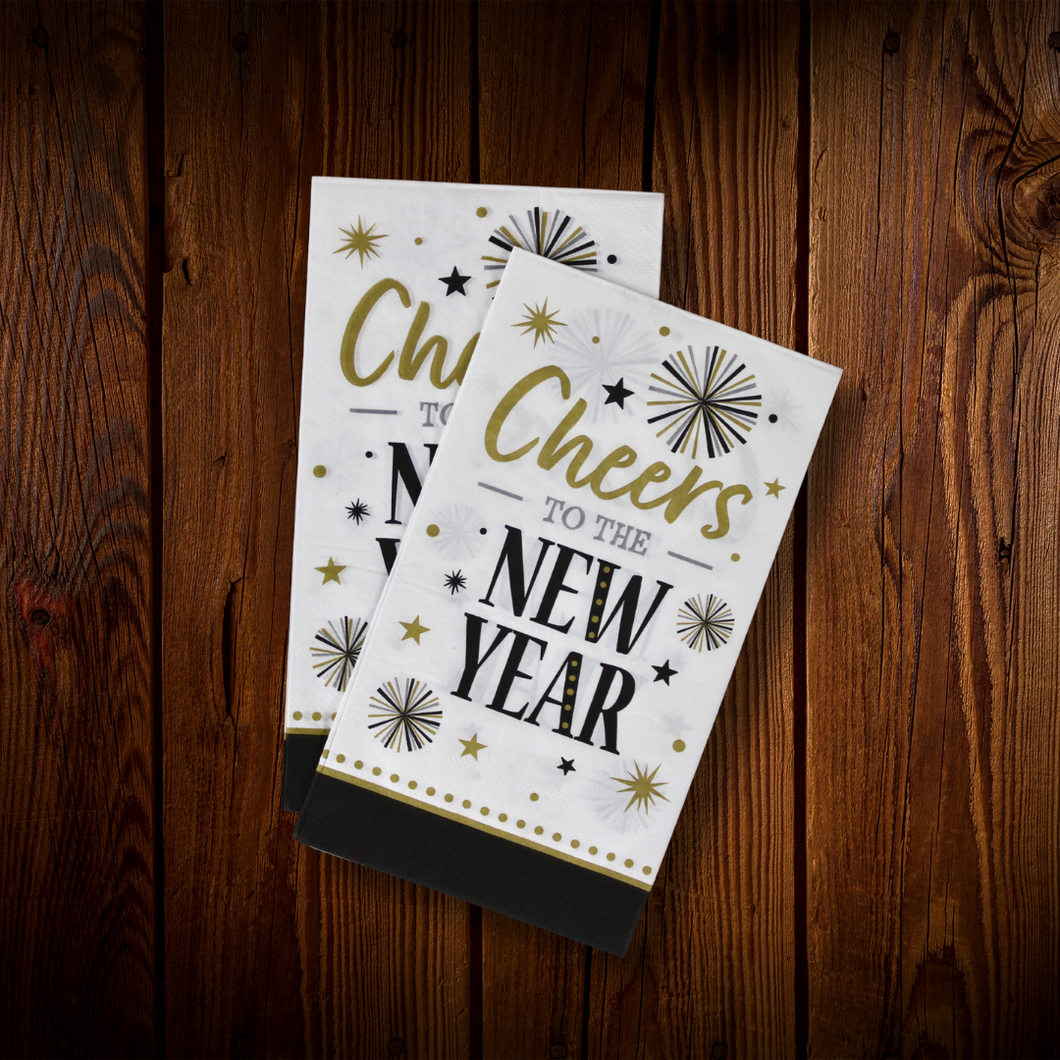 Cheers to the New Year. Servilleta rectangular. 14 Unid.