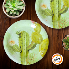 Cargar imagen en el visor de la galería, Cactus. Plato Postre. 8 Unid.
