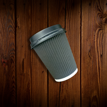 Cargar imagen en el visor de la galería, Vaso de cartón térmico. Negro. 8 Unidades
