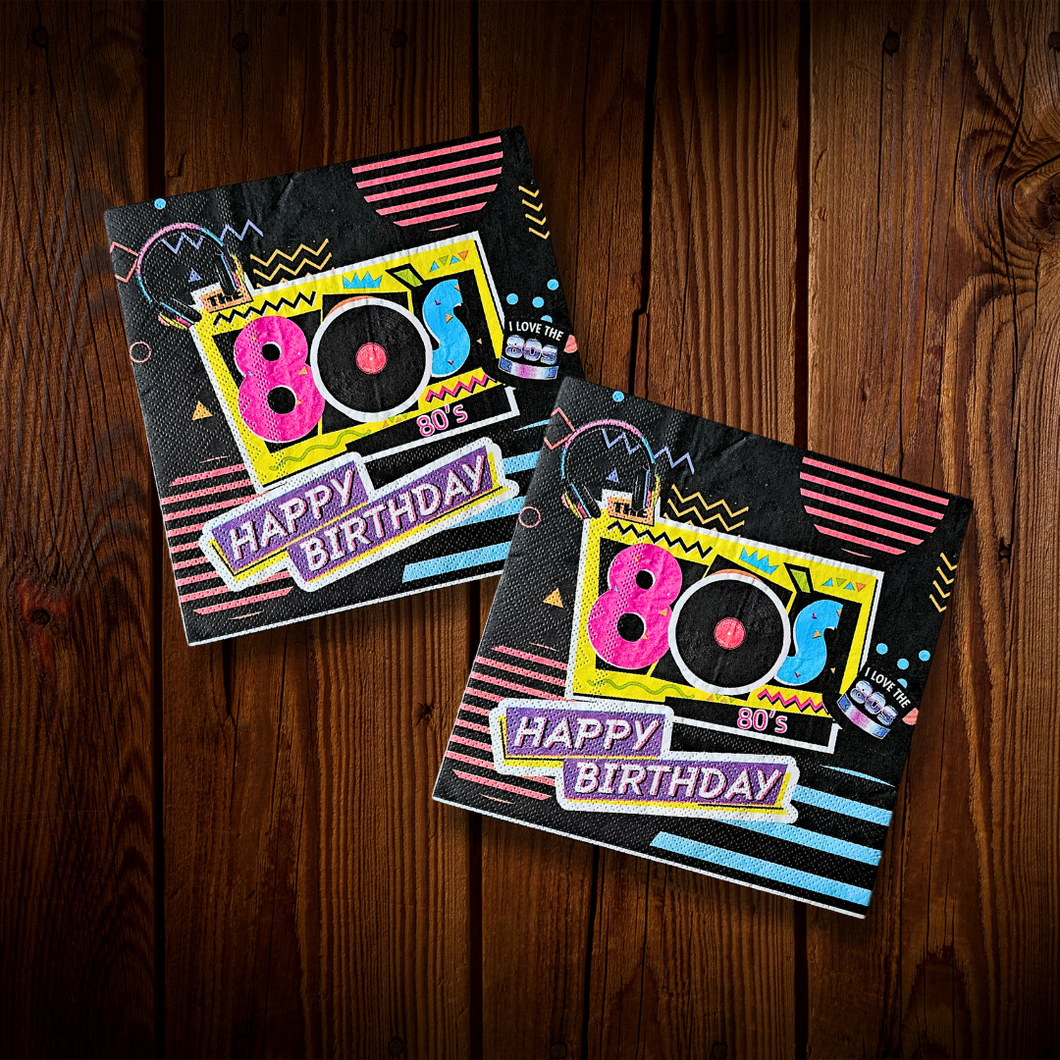 I love 80s. Servilleta grande. 10 Unid