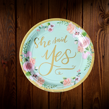 Cargar imagen en el visor de la galería, She said Yes. Plato Postre. 7 Pulgadas. 8 Unid.
