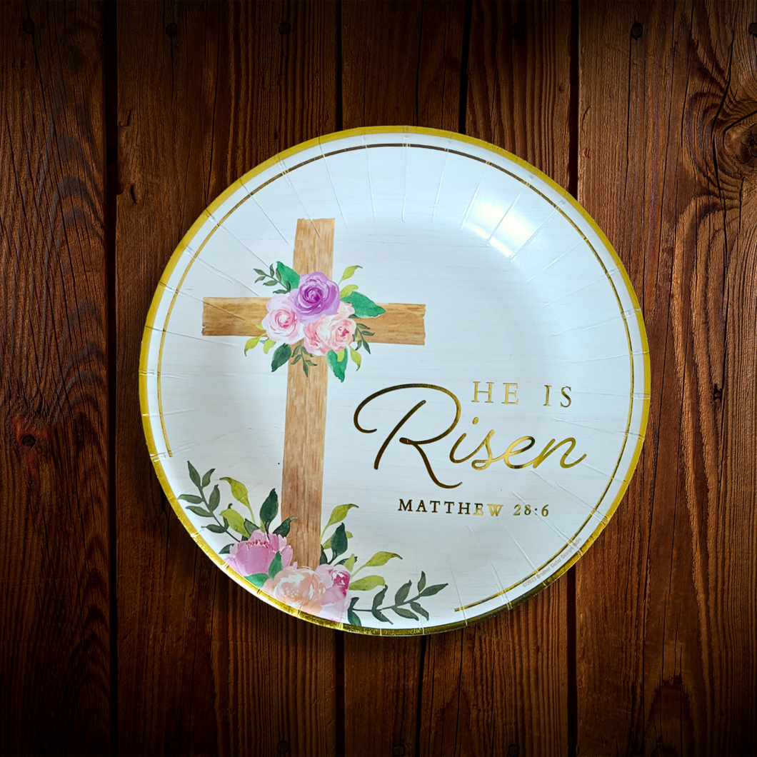 He is risen. Plato Postre o Aperitivo. 8.5 pulgadas. 10 Unid.