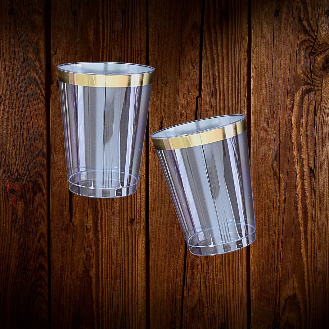 Vaso borde dorado. Unidad