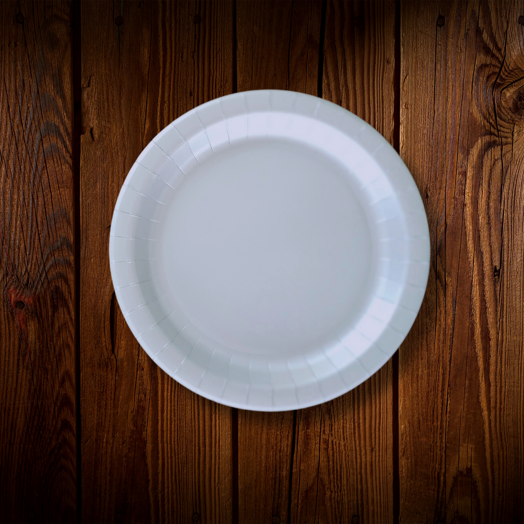 Plateado. Plato Postre. 10 Unid.