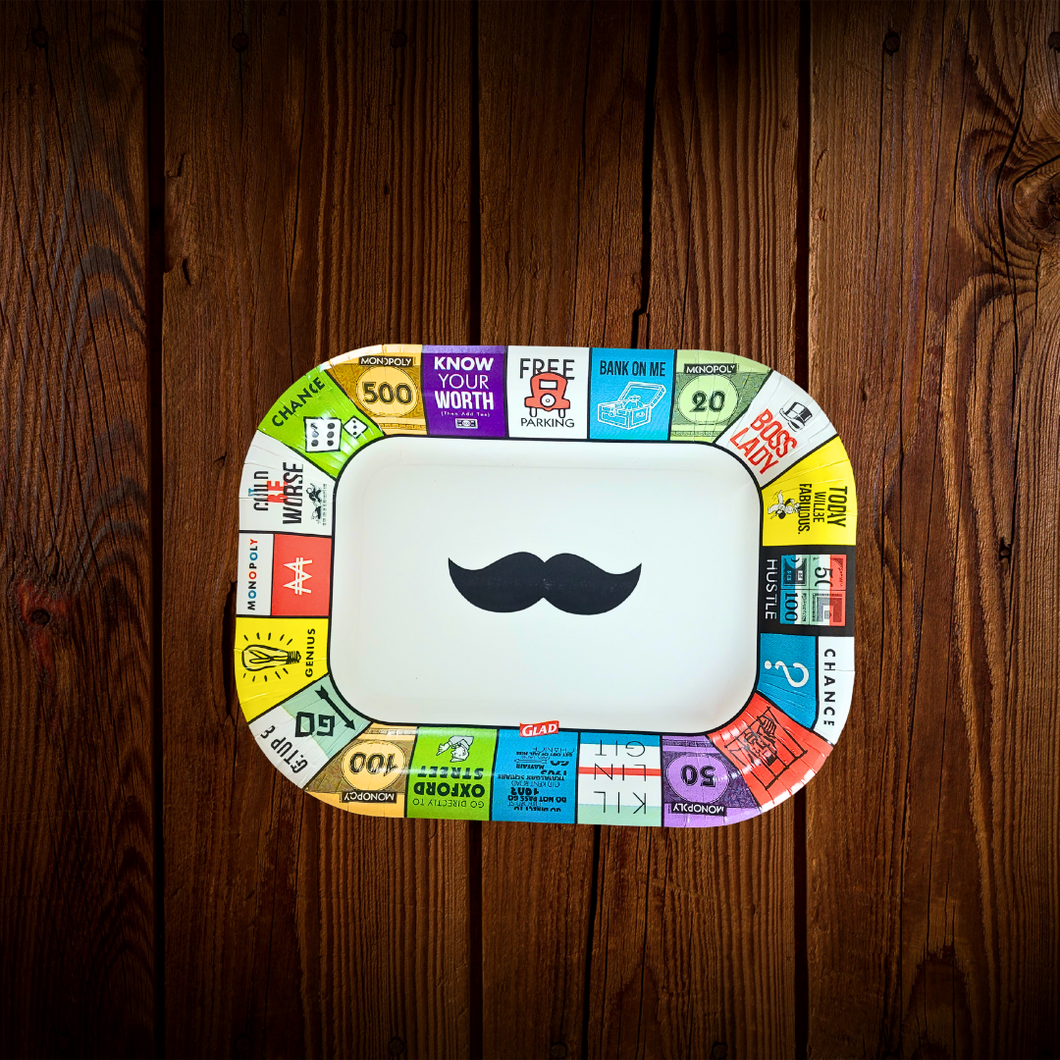 Monopoly. Plato Postre o Snack 8x6 Pulg. 10 Unid.