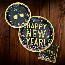 Cargar imagen en el visor de la galería, Happy New Year. Plato principal de 10 pulgadas. 10 Unid.
