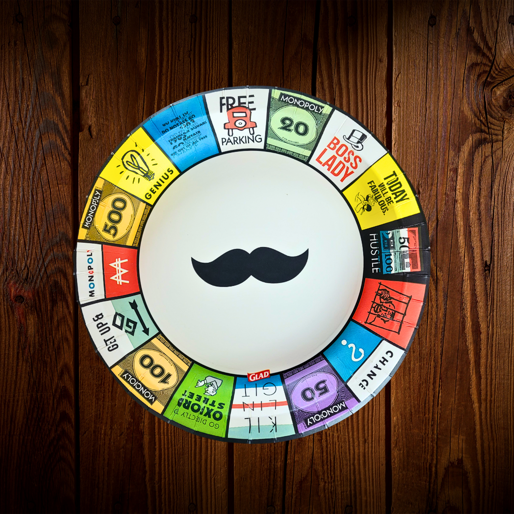 Monopoly. Plato Aperitivo 8.5 Pulg. 10 Unid.