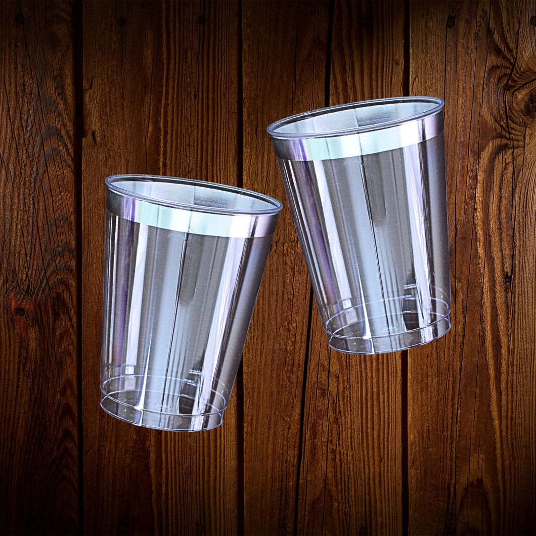 Vaso borde plateado. Unidad