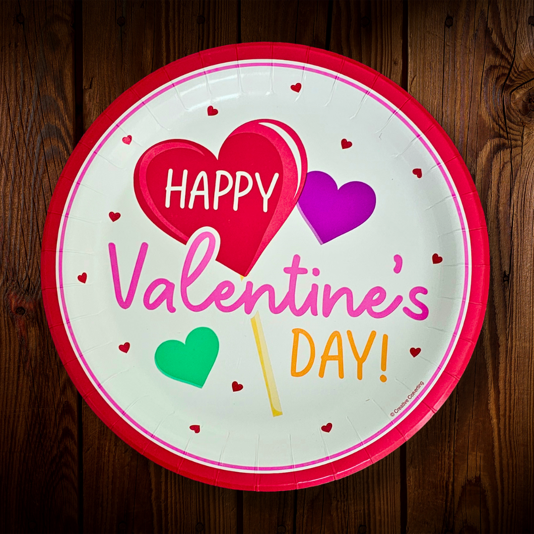 Heart and Lollipops. Plato Principal. 8 Unid.