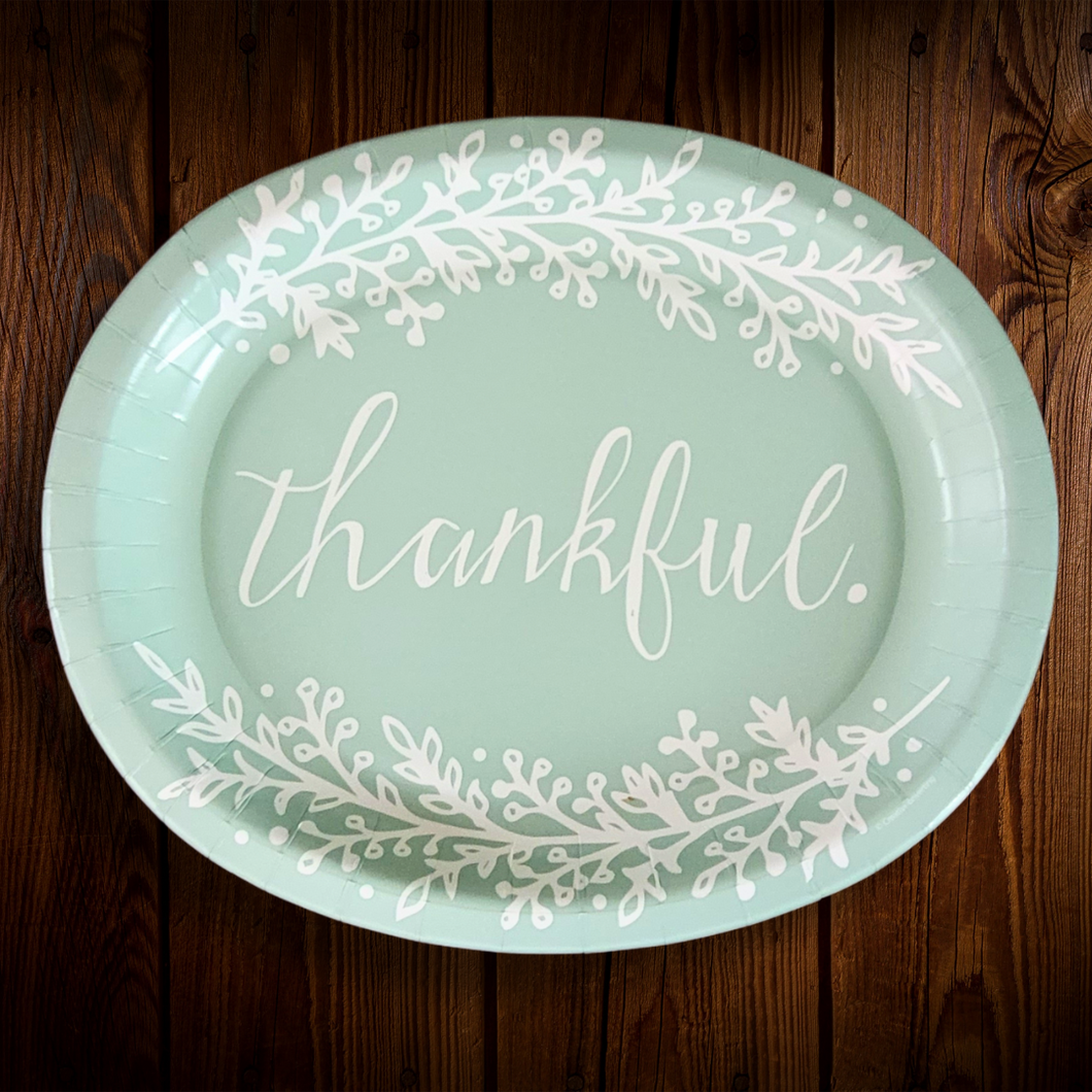 Thankful. Plato principal Ovalado de 12 X10