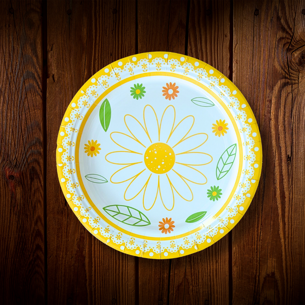 Margaritas. Plato para postre. 7 pulg. 10 Unid.