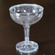 Cargar imagen en el visor de la galería, Copas Champagne apilable. Borde plateado. Unidad
