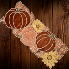 Cargar imagen en el visor de la galería, Calabazas y flores. Camino de mesa. Unidad.

