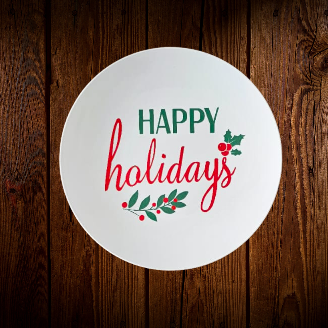 Set Happy Holidays. Platos Postre. 4 Unidades.ULTIMO SET