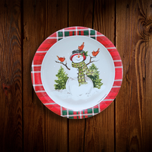 Cargar imagen en el visor de la galería, Snowman. Plato postre de 7 pulgadas. 8 Unid.
