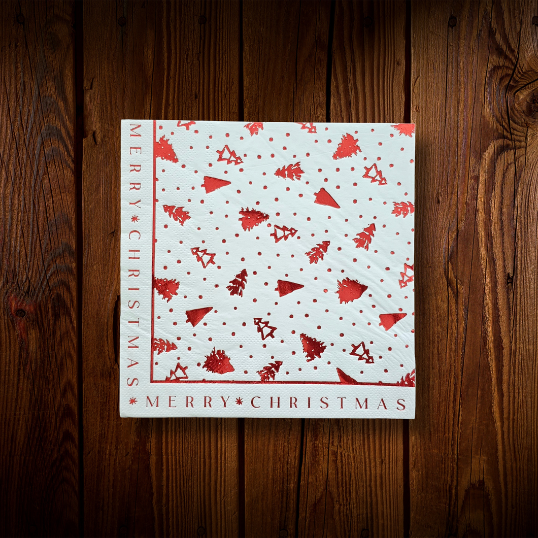 Arboles de Navidad. Servilletas cuadradas grandes. 15 Unid.