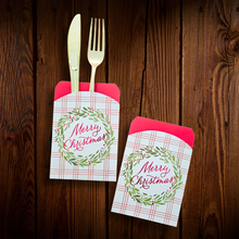 Cargar imagen en el visor de la galería, Merry Christmas. Portacubiertos. 10 Unid.

