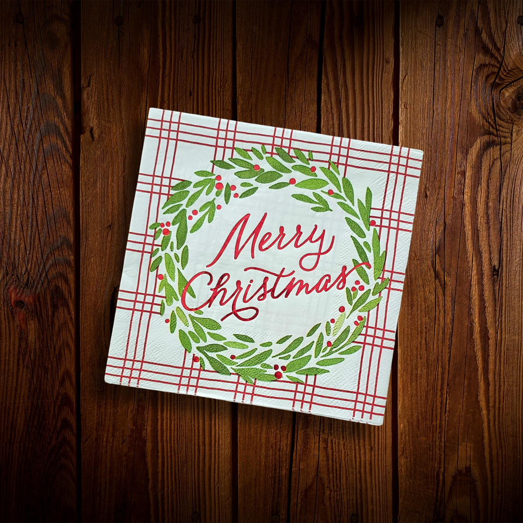 Merry Christmas. Servilletas cuadradas grandes. 15 Unid.