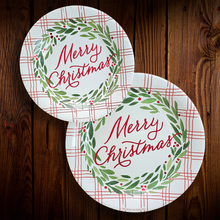 Cargar imagen en el visor de la galería, Merry Christmas. Plato principal de 10.5 pulgadas. 10 Unid.
