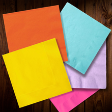 Cargar imagen en el visor de la galería, Servilleta grande sin diseño. de Colores. 12 Unidades

