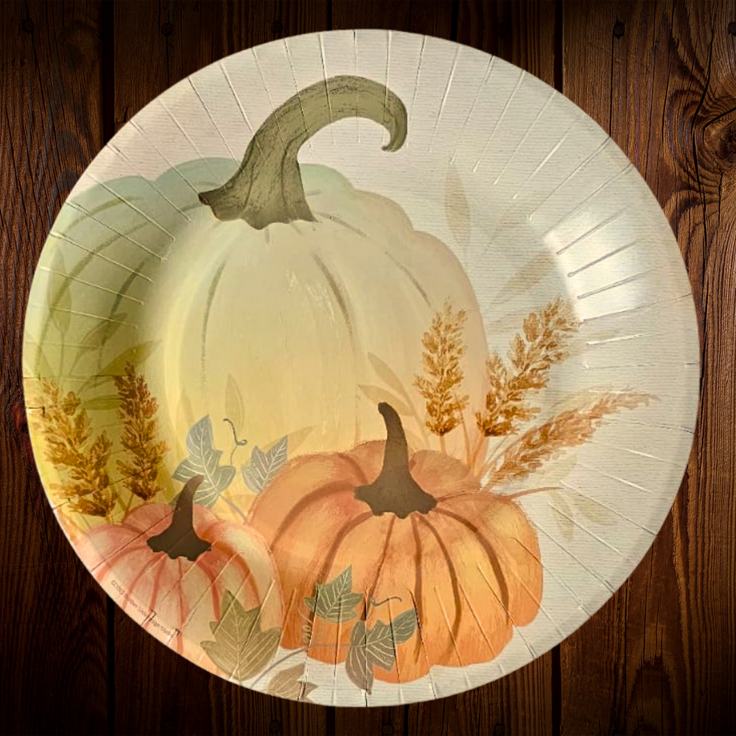 Calabazas beige. Plato principal de 10 pulgadas. 10 Unid.