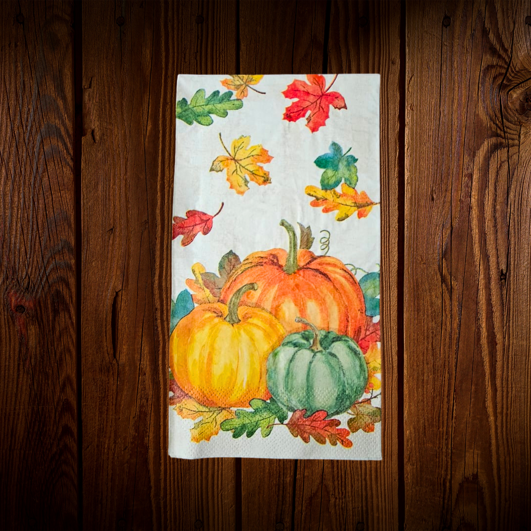 Borde de Calabazas. Servilletas rectangulares. 12 Unid.