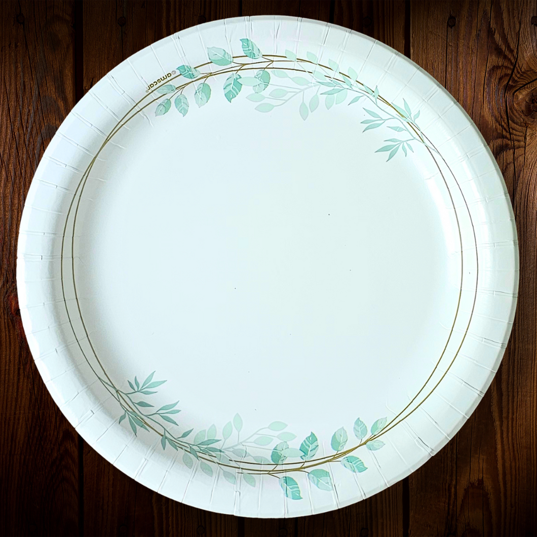 Hojas. Plato principal de 10 pulgadas. 10 Unid.