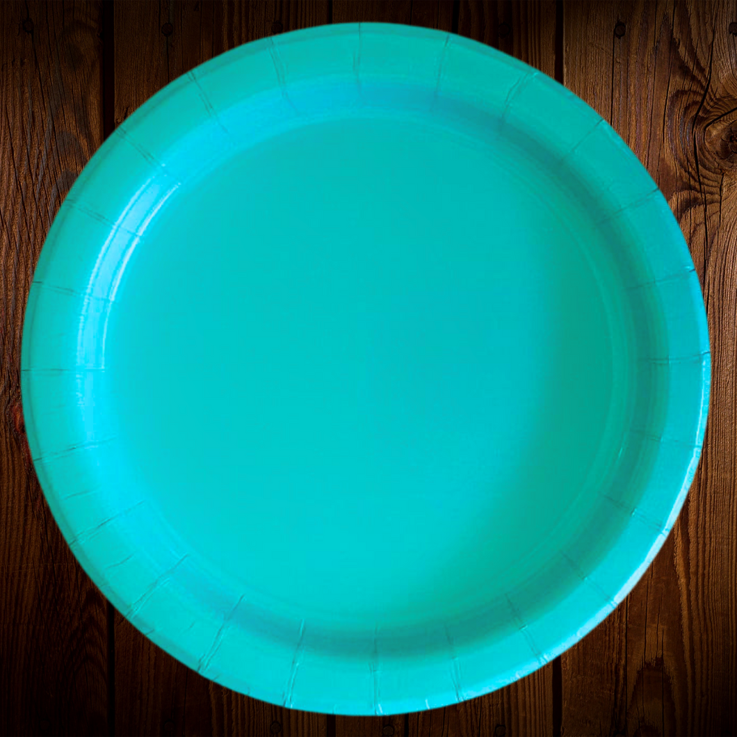 Celeste aqua. Plato Principal de 10 pulgadas. 10 Unid.