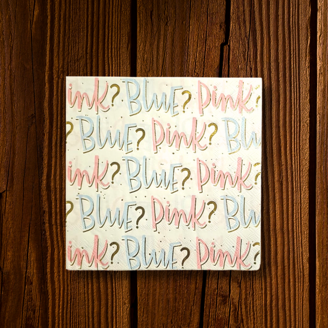 Blue or Pink. Servilleta grande. 15 Unid.