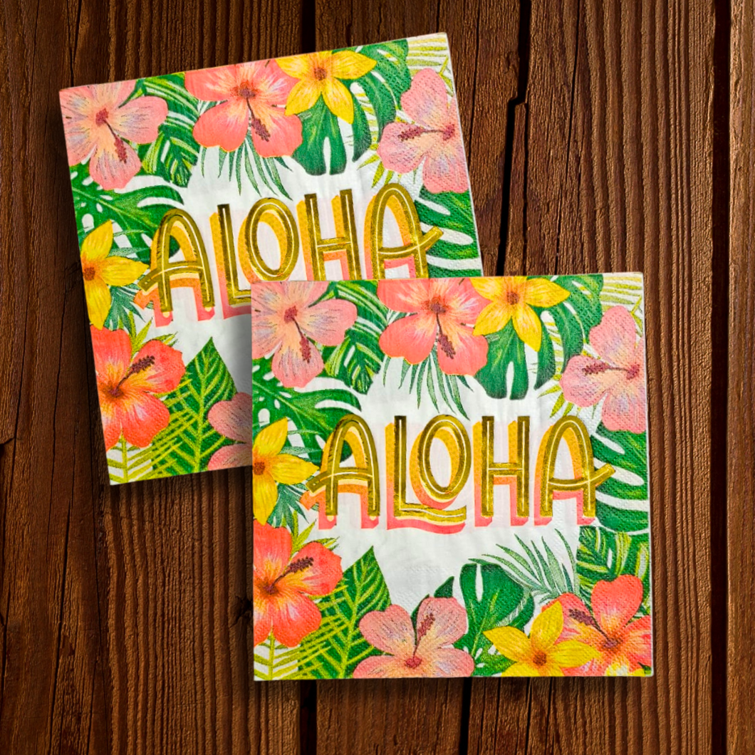 Aloha. Servilleta grande. 15 Unid