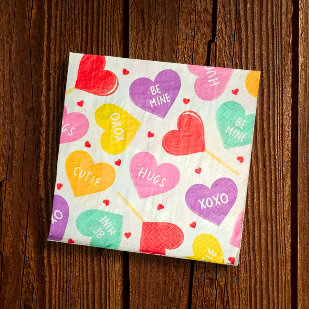 Heart and Lollipops. Servilleta grande. 10 Unid.