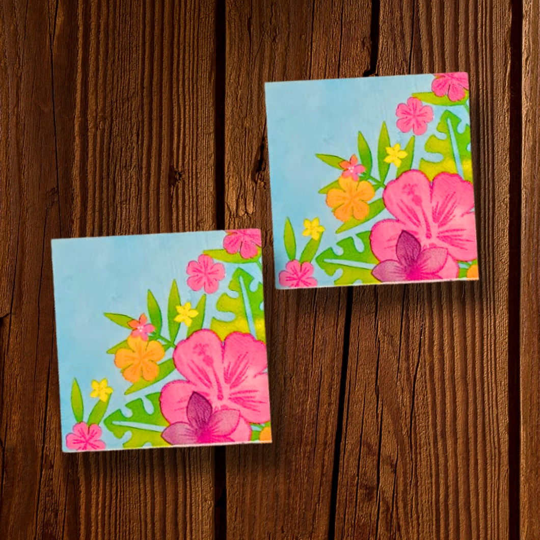 Hawaiana. Servilletas cuadradas pequeñas. 10 Unid.