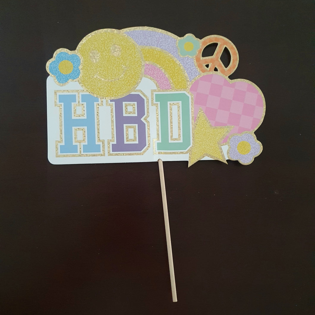 Cake Topper HBD.