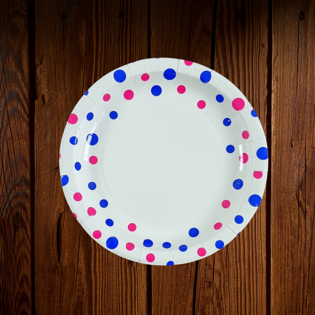 Pink and blue. Plato Postre. 8 Unid.
