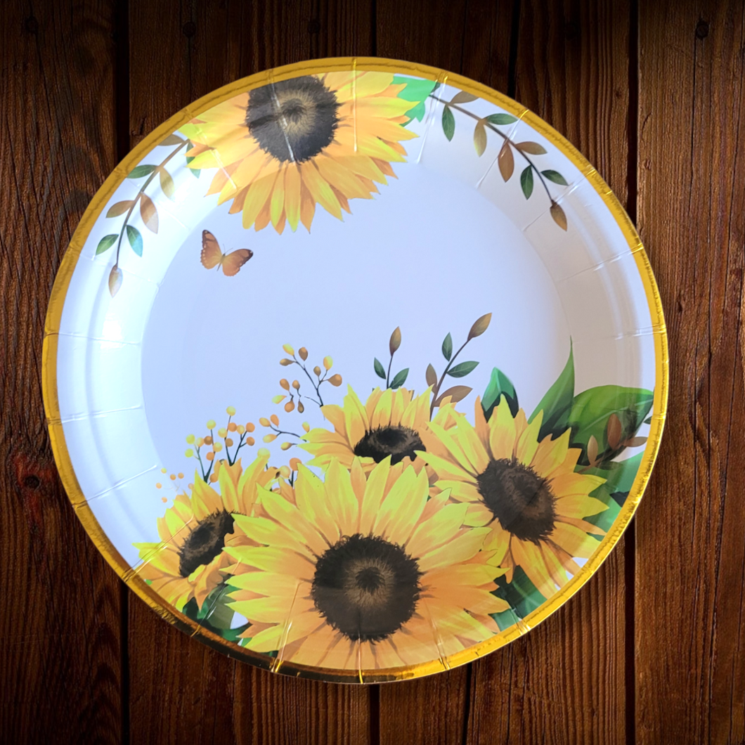 Girasoles. Plato Principal. 8 Unid.