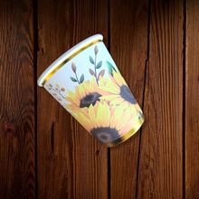 Cargar imagen en el visor de la galería, Girasoles. Vasos. 14 onz. 8 Unid.
