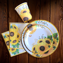 Cargar imagen en el visor de la galería, Girasoles. Vasos. 14 onz. 8 Unid.
