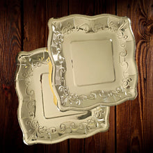 Cargar imagen en el visor de la galería, Dorado vintage. Plato aperitivo. 8 Unid.
