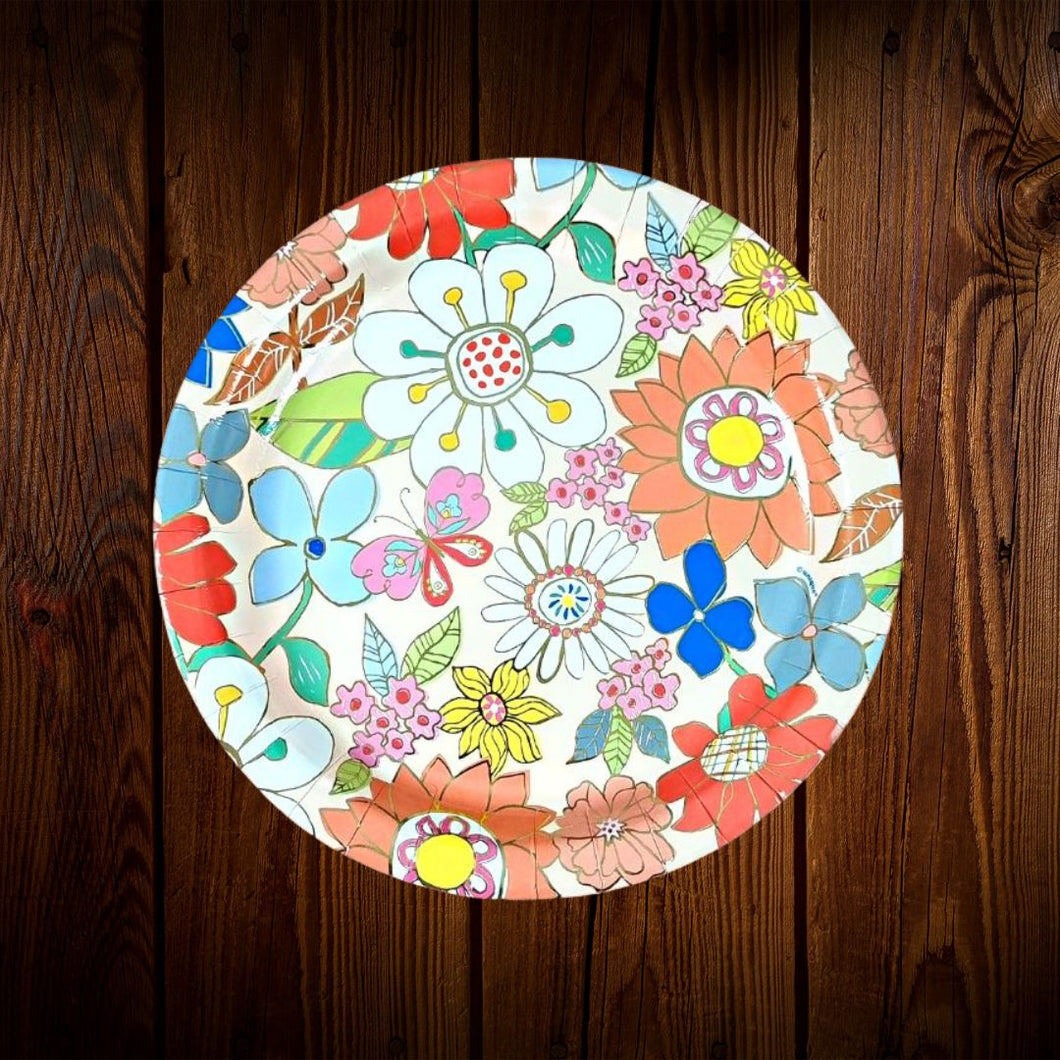 Flores pastel. Plato Principal. 10 Unid.
