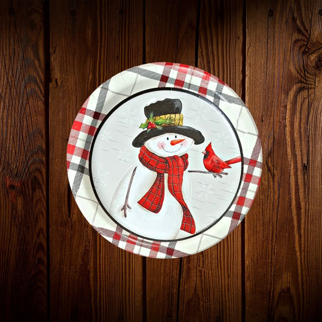 Snowman. Beige. Plato principal de 10 pulgadas. 10 Unid.