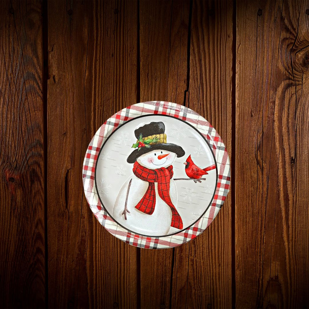 Snowman. Beige. Plato para postre. 8 Unid.