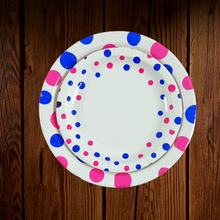 Cargar imagen en el visor de la galería, Pink and blue. Plato Postre. 8 Unid.
