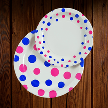 Cargar imagen en el visor de la galería, Pink and blue. Plato Postre. 8 Unid.
